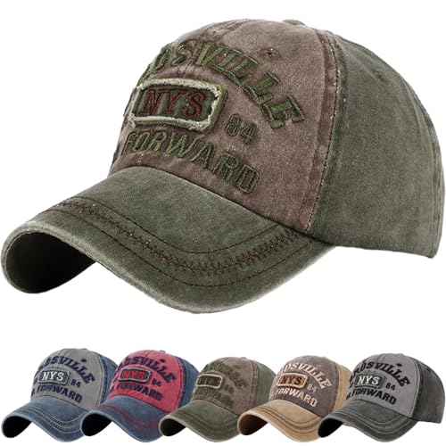 DURINM Unisex Vintage Basecap Herren und Damen Baumwolle Cap Verstellbare Baseballkappen Herren für Outdoor-Aktivitäten Angeln Camping von DURINM