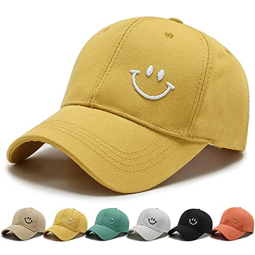 DURINM Baseball Cap Herren Damen Kappe Verstellbare Baumwolle Outdoor Running Freizeit Basecap Sport Unisex Baseball Mütze Kopfbedeckung Outdoor (Gelb) von DURINM