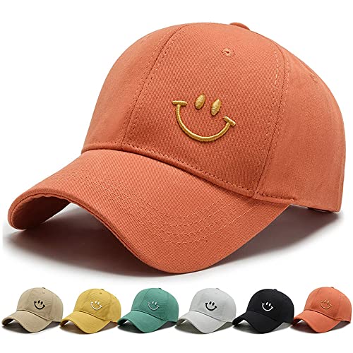 Baseball Cap Herren Damen Kappe Verstellbare Baumwolle Outdoor Running Freizeit Basecap Sport Unisex Baseball Mütze Kopfbedeckung Outdoor (Orange-1) von DURINM