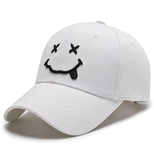 DURINM Baseball Cap Herren Damen Kappe Verstellbare Baumwolle Outdoor Running Freizeit Basecap Sport Unisex Baseball Mütze Kopfbedeckung Outdoor (Weiß-2) von DURINM