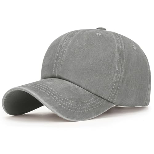 Baseball Cap Unisex Outdoor Baumwolle Baseball Mützen Erwachsenen Casual Reine Farbe Baseboard Baseballkappe Verstellbar Baumwolle Kappe Herren und Damen Basecap Running Golf Freizeit von DURINM