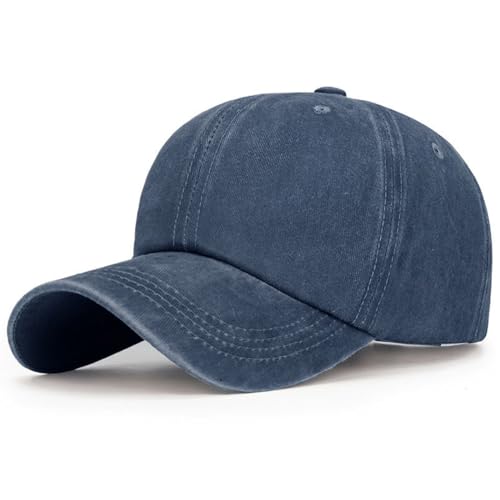 Baseball Cap Unisex Outdoor Baumwolle Baseball Mützen Erwachsenen Casual Reine Farbe Baseboard Baseballkappe Verstellbar Baumwolle Kappe Herren und Damen Basecap Running Golf Freizeit von DURINM