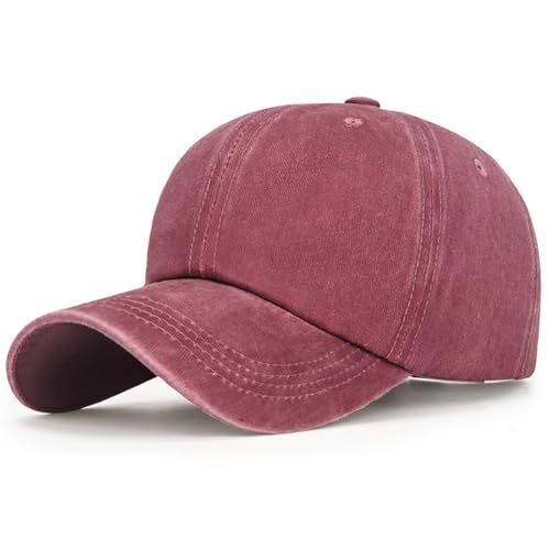 DURINM Baseball Cap Unisex Outdoor Baumwolle Baseball Mützen Erwachsenen Casual Reine Farbe Baseboard Baseballkappe Verstellbar Baumwolle Kappe Herren und Damen Basecap Running Golf Freizeit von DURINM