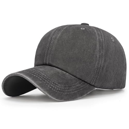 Baseball Cap Unisex Outdoor Baumwolle Baseball Mützen Erwachsenen Casual Reine Farbe Baseboard Baseballkappe Verstellbar Baumwolle Kappe Herren und Damen Basecap Running Golf Freizeit von DURINM