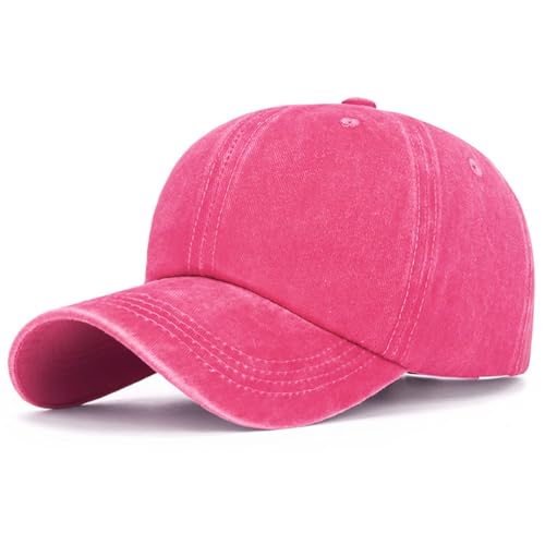 Baseball Cap Unisex Outdoor Baumwolle Baseball Mützen Erwachsenen Casual Reine Farbe Baseboard Baseballkappe Verstellbar Baumwolle Kappe Herren und Damen Basecap Running Golf Freizeit von DURINM