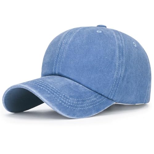 Baseball Cap Unisex Outdoor Baumwolle Baseball Mützen Erwachsenen Casual Reine Farbe Baseboard Baseballkappe Verstellbar Baumwolle Kappe Herren und Damen Basecap Running Golf Freizeit von DURINM