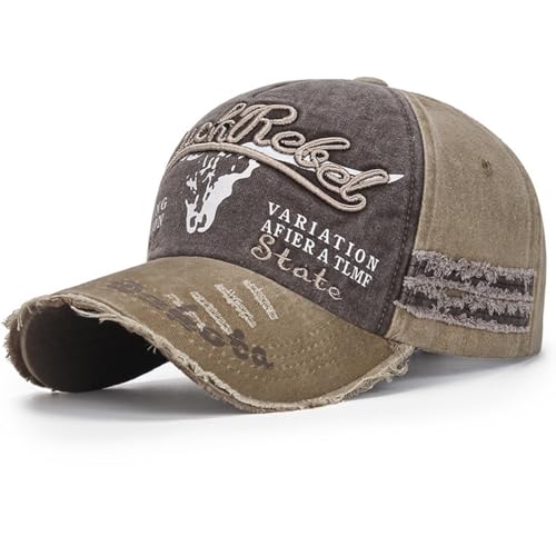 Baseball Kappe für Männer und Frauen Vintage Baseballmütze Basecap Baseballcap Outdoor Freizeit Einstellbare Retro Mützen Cap Herren Baumwolle Damen Kappe Verstellbare Running Freizeit von DURINM