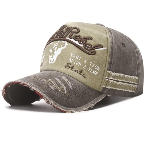 Baseball Kappe für Männer und Frauen Vintage Baseballmütze Basecap Baseballcap Outdoor Freizeit Einstellbare Retro Mützen Cap Herren Baumwolle Damen Kappe Verstellbare Running Freizeit von DURINM