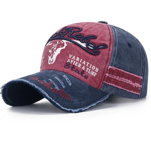 Baseball Kappe für Männer und Frauen Vintage Baseballmütze Basecap Baseballcap Outdoor Freizeit Einstellbare Retro Mützen Cap Herren Baumwolle Damen Kappe Verstellbare Running Freizeit von DURINM