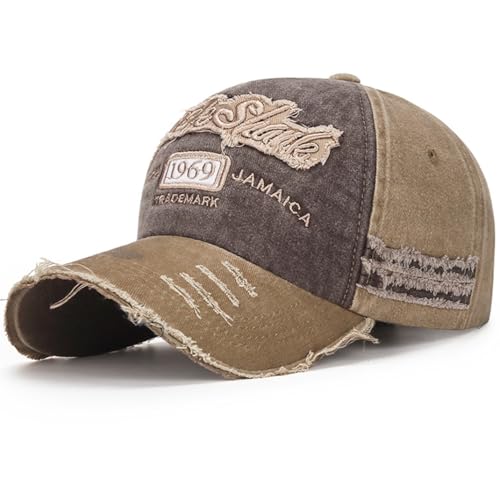 Baseball Kappe für Männer und Frauen Vintage Baseballmütze Basecap Baseballcap Outdoor Freizeit Einstellbare Retro Mützen Cap Herren Baumwolle Damen Kappe Verstellbare Running Freizeit von DURINM