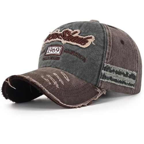 Baseball Kappe für Männer und Frauen Vintage Baseballmütze Basecap Baseballcap Outdoor Freizeit Einstellbare Retro Mützen Cap Herren Baumwolle Damen Kappe Verstellbare Running Freizeit von DURINM