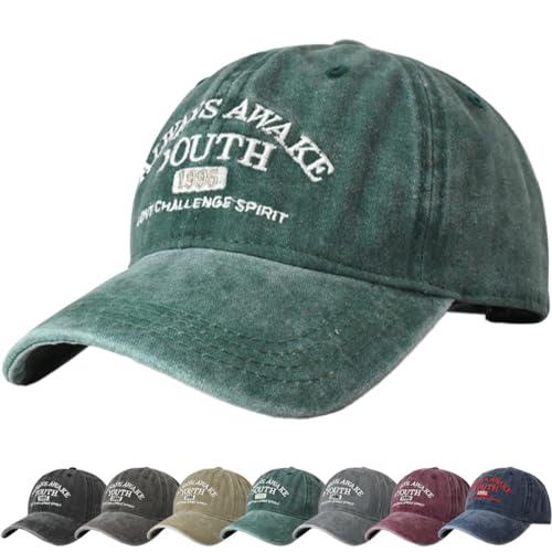 Basecap Herren 100% Baumwolle Baseball Cap Herren Damen Basecap Unisex Baumwolle Running Baseball Kappe Verstellbar Baseboard Baseballkappe von DURINM