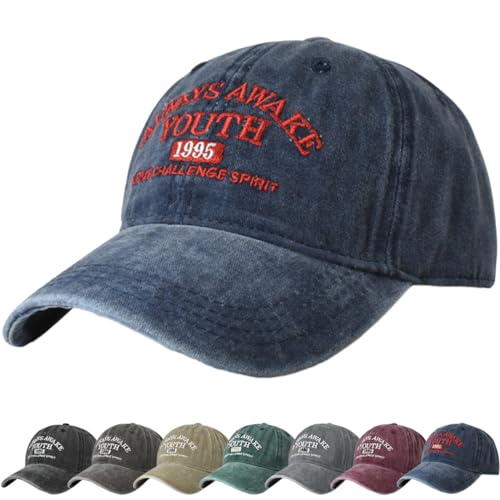 DURINM Basecap Herren 100% Baumwolle Baseball Cap Herren Damen Basecap Unisex Baumwolle Running Baseball Kappe Verstellbar Baseboard Baseballkappe von DURINM