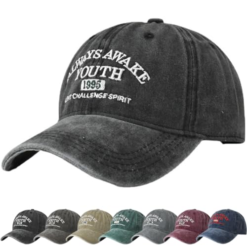 DURINM Basecap Herren 100% Baumwolle Baseball Cap Herren Damen Basecap Unisex Baumwolle Running Baseball Kappe Verstellbar Baseboard Baseballkappe von DURINM