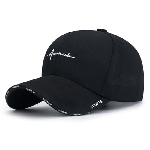 Basecap Unisex Freizeit Baseball Cap Herren und Damen Einstellbare Kappe mit Schirm Sonnenschutz für Outdoor Running Baseballkappe für Sport lässig einfarbig Sonnenhut Hüte klassisch von DURINM