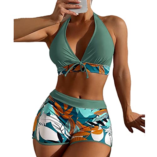 DURINM Damen Bikini Sets High Waist Schwimmanzug Zweiteiliger Badeanzug Bademode Push Up Pads Badeanzug Crossover Oberteil Triangel Strandmode Sportlich Bademode für Frauen DURINM Damen Bikini Sets High Waist Schwimmanzug Zweiteiliger Badeanzug Bademode Push Up Pads Badeanzug Crossover Oberteil Triangel Strandmode Sportlich Bademode für Frauen von DURINM