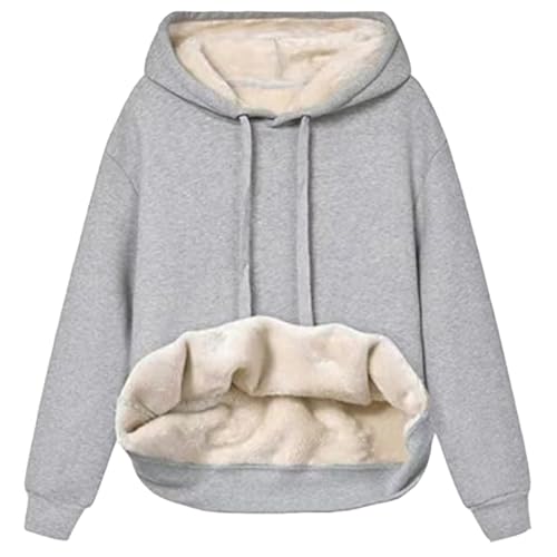 Hoodie Damen Winter Langarm Stehkragen Kapuzenpullover Warme Casual Kapuzenpullover Damen Knopfleiste Hoodie Pullover Langarm Herbst Winter Sweatshirt Oberteil Pulli von DURINM