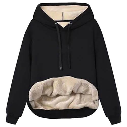 DURINM Hoodie Damen Winter Langarm Stehkragen Kapuzenpullover Warme Casual Kapuzenpullover Damen Knopfleiste Hoodie Pullover Langarm Herbst Winter Sweatshirt Oberteil Pulli von DURINM