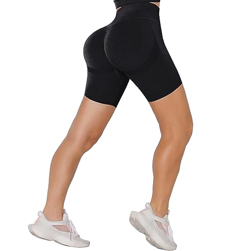 DUROFIT Damen Sports Shorts Po Push Up Leggings Short Booty Shorts Scrunch Butt Kurz Leggings Damen High Waist Kurze Sporthose Radlerhose Yogahose Dunkelgrau M von DUROFIT