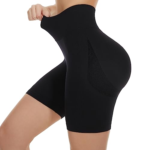 DUROFIT Damen Sports Shorts Po Push Up Leggings Short Booty Shorts Scrunch Butt Kurz Leggings Damen High Waist Kurze Sporthose Radlerhose Yogahose Schwarz L von DUROFIT