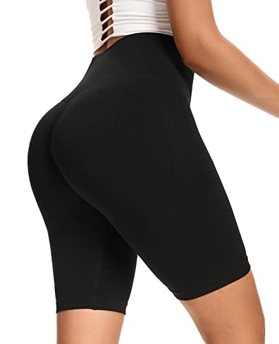 DUROFIT Po Push Up Leggings Short Booty Shorts Scrunch Butt Kurz Leggings Damen High Waist Kurze Sporthose Damen Yoga Sport Shorts Leggins für Sommer Radlerhose Yogahose Schwarz L von DUROFIT