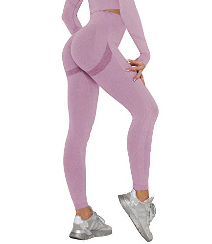 DUROFIT Scrunch Butt Leggings Damen High Waist Sport Leggings Po Push Up Leggings Booty Lift Leggins Gym Leggings Yoga Pants Ruched Sporthose Violett L von DUROFIT