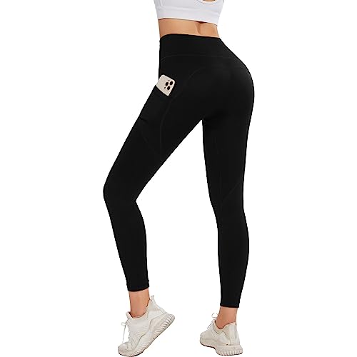 DUROFIT Sport Leggings Damen Leggins mit Handytasche fur Sommer High Waist Leggins 7/8 Yogahose Blickdicht Trainingshose Laufhose Gym Sporthose Schwarz 2XL von DUROFIT