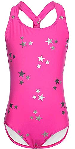 DUSISHIDAN Badeanzug Mädchen Bademode Zweiteiliger Sommer Bikini Rosa Sterne XL von DUSISHIDAN