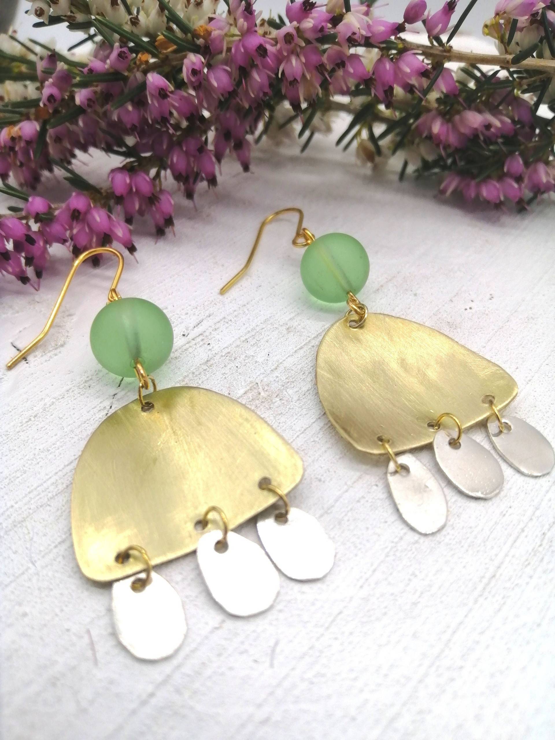 Handgemachte Sterling Silber Ohrringe Messing Boho Style Vintage Look Statement Tropfen Ohrringe Handgemachte Sterling Silber Ohrringe Messing Boho Style Vintage Look Statement Tropfen Ohrringe von DUSKtillDAWNhandmade