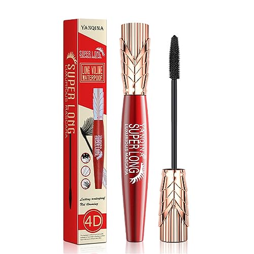 Yanqina Mascara, Yanqina 4D Mascara, Yanqina Super Long Mascara, Schnell Trocknende, Langlebige, Nicht Verklumpende, Wasserfeste Und Schweißfeste Mascara (1Pcs) von DUTUX