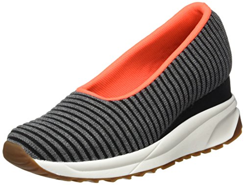 DUUO Damen Queens Ballerinas mit Plattform, Grau/Orange, 37 EU von DUUO