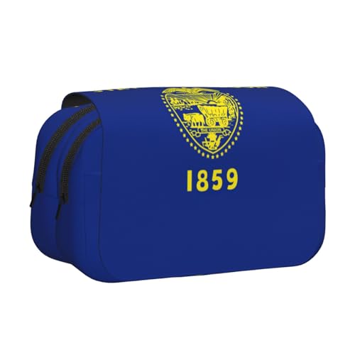 DUWAA Federmäppchen mit Oregon-Flagge und Reißverschluss, transparent, Make-up-Tasche, Kosmetiktasche, Mehrzwecktasche von DUWAA