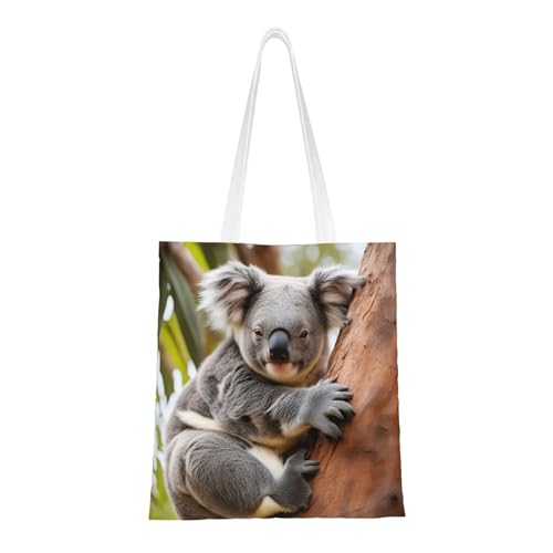 DUWAA Hugging Tree Koala 1 Druck Frauen Tote Bag Casual Tote's Handtasche Große Kapazität Schultertasche für Arbeit Strand Reisen von DUWAA