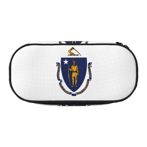 DUWAA Massachusetts Federmäppchen, Motiv: Staatsflagge, funktionale Schreibwaren-Tasche, tragbares Federmäppchen, leichtes Federmäppchen DUWAA Massachusetts Federmäppchen, Motiv: Staatsflagge, funktionale Schreibwaren-Tasche, tragbares Federmäppchen, leichtes Federmäppchen von DUWAA