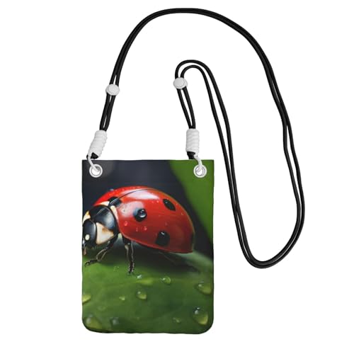 DUWAA Schöne Ladybug1 Umhängetasche für Damen, Schultertasche, Geldbörse, Reisen, Sport, Mini-Handytasche, Handy-Geldbörse, Schwarz, Einheitsgröße DUWAA Schöne Ladybug1 Umhängetasche für Damen, Schultertasche, Geldbörse, Reisen, Sport, Mini-Handytasche, Handy-Geldbörse, Schwarz, Einheitsgröße von DUWAA