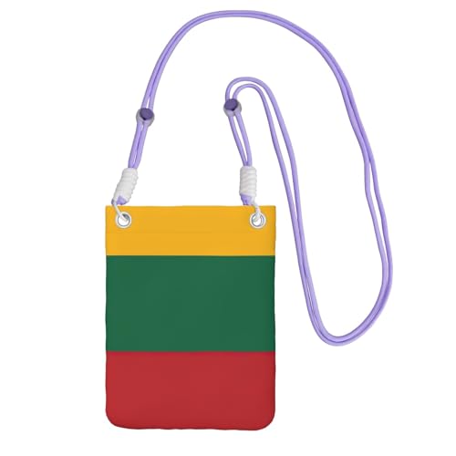 DUWAA Umhängetasche für Damen, Motiv: Flagge von Litauen, Schultertasche, Geldbörse, Reisen, Sport, Mini-Handytasche, Handy-Geldbörse, Violett, Einheitsgröße DUWAA Umhängetasche für Damen, Motiv: Flagge von Litauen, Schultertasche, Geldbörse, Reisen, Sport, Mini-Handytasche, Handy-Geldbörse, Violett, Einheitsgröße von DUWAA
