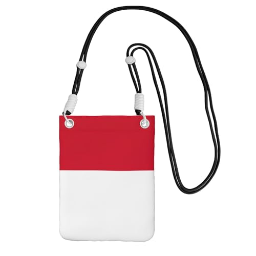 DUWAA Umhängetasche für Damen, Motiv: Flagge von Monaco, Schultertasche, Geldbörse, Reisen, Sport, Mini-Handytasche, Handy-Geldbörse, Schwarz, Einheitsgröße DUWAA Umhängetasche für Damen, Motiv: Flagge von Monaco, Schultertasche, Geldbörse, Reisen, Sport, Mini-Handytasche, Handy-Geldbörse, Schwarz, Einheitsgröße von DUWAA