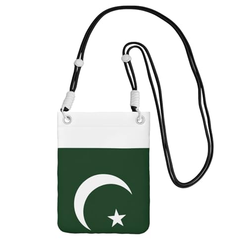 DUWAA Umhängetasche mit pakistanischer Flagge für Damen, Schultertasche, Geldbörse, Reisen, Sport, Mini-Handytasche, Handy-Geldbörse, Schwarz, Einheitsgröße DUWAA Umhängetasche mit pakistanischer Flagge für Damen, Schultertasche, Geldbörse, Reisen, Sport, Mini-Handytasche, Handy-Geldbörse, Schwarz, Einheitsgröße von DUWAA