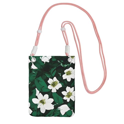 Hunter Green Floral Petals Pattern Print Crossbody Bag for Women,Shoulder Bag Purse,Travel Sport Mini Phone Bag,Phone Wallet, Pink, Einheitsgröße Hunter Green Floral Petals Pattern Print Crossbody Bag for Women,Shoulder Bag Purse,Travel Sport Mini Phone Bag,Phone Wallet, Pink, Einheitsgröße von DUWAA
