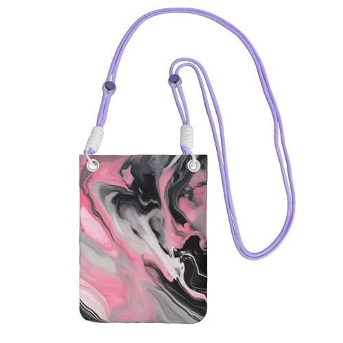 Umhängetasche für Damen, abstrakte Tinte, Marmor, Grau, künstlerischer Druck, Umhängetasche, Geldbörse, Reisen, Sport, Mini-Handy-Tasche, Violett, Einheitsgröße Umhängetasche für Damen, abstrakte Tinte, Marmor, Grau, künstlerischer Druck, Umhängetasche, Geldbörse, Reisen, Sport, Mini-Handy-Tasche, Violett, Einheitsgröße von DUWAA