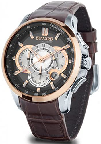 Duward aquastar Silverstone Herren Uhr analog Automatik mit Leder Armband D85531.06 von Duward