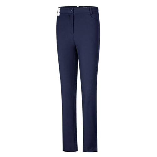 DUWEIKE Damen Golfhose Sommer Leichte Stretch Slim Fit Schnelltrocknende Anzughose Lässige Arbeitshose Knöchelhose,Blau,M von DUWEIKE