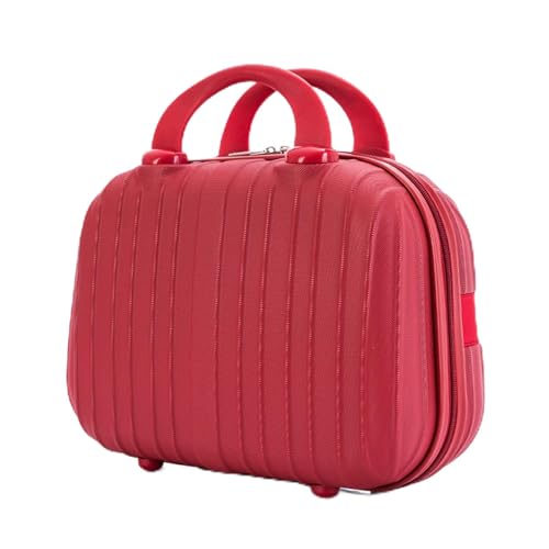 Make-up-Box Damen Kosmetiktasche Tragbare Kosmetiktasche Professionelle Schönheit Kosmetische Aufbewahrungsbox Reise Aufbewahrungsbox Reisekoffer Make up Storage Box (Color : Red, Size : 31X24X14.5c von DUnLap