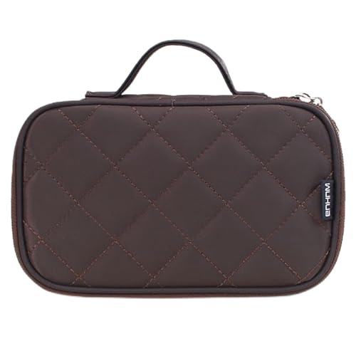 Make-up-Box Make-up-Tasche Frauen Taschen Große wasserdichte Nylon Reise Kosmetiktasche Reise Organizer Fall Notwendigkeiten Make-up Wash-Kulturbeutel Make up Storage Box (Size : Brown) von DUnLap