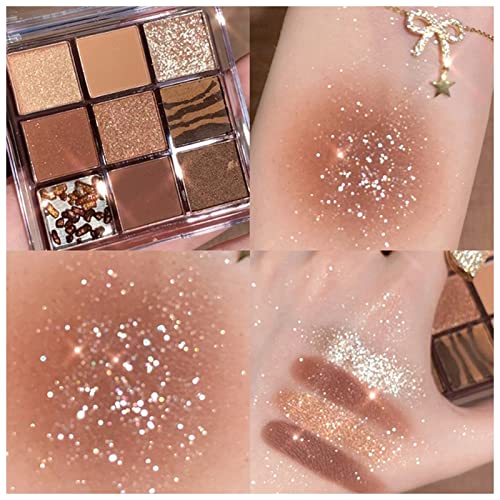 Qing beauty palette Lidschatten-Palette Glitzer Perlglanz Matte Acryl transparentes Lidschatten-Make-Up dauerhafte Kosmetik Make up palette (Size : SPAIN) von DUnLap