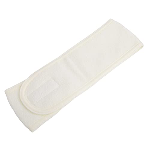 Stirnband Damen 1 Stück Verstellbare Gesichtsbehaarung Makeup-Kopfband-Handtuchhaar-Wrap-Duschkappe-Stretch SPA Gesichtskopfbandfarbe Haare Ascessorien Gesichtswaschstirnband (Size : Beige) von DUnLap