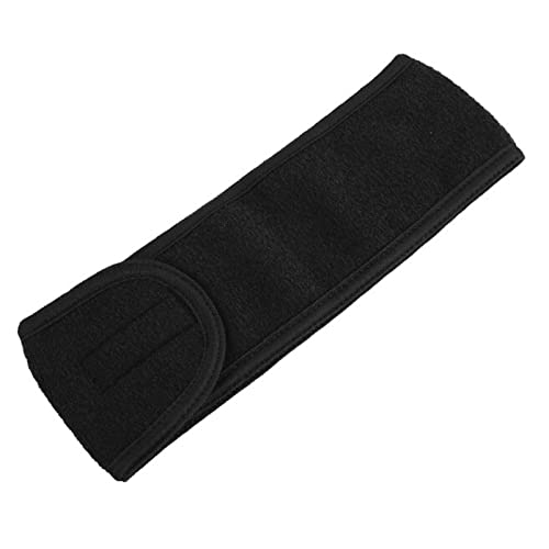 Stirnband Damen 1 Stück Verstellbare Gesichtsbehaarung Makeup-Kopfband-Handtuchhaar-Wrap-Duschkappe-Stretch SPA Gesichtskopfbandfarbe Haare Ascessorien Gesichtswaschstirnband (Size : Black) von DUnLap