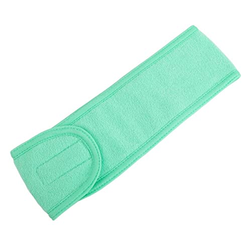 Stirnband Damen 1 Stück Verstellbare Gesichtsbehaarung Makeup-Kopfband-Handtuchhaar-Wrap-Duschkappe-Stretch SPA Gesichtskopfbandfarbe Haare Ascessorien Gesichtswaschstirnband (Size : Light Green) von DUnLap