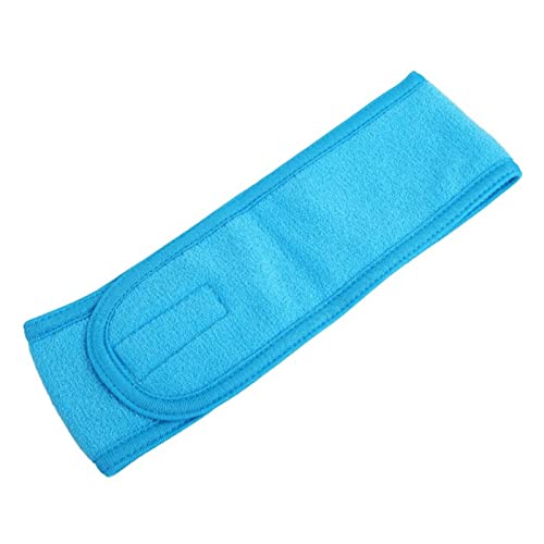 Stirnband Damen 1 Stück Verstellbare Gesichtsbehaarung Makeup-Kopfband-Handtuchhaar-Wrap-Duschkappe-Stretch SPA Gesichtskopfbandfarbe Haare Ascessorien Gesichtswaschstirnband (Size : PEACOCK BLUE) von DUnLap