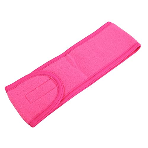 Stirnband Damen 1 Stück Verstellbare Gesichtsbehaarung Makeup-Kopfband-Handtuchhaar-Wrap-Duschkappe-Stretch SPA Gesichtskopfbandfarbe Haare Ascessorien Gesichtswaschstirnband (Size : Rose red) von DUnLap